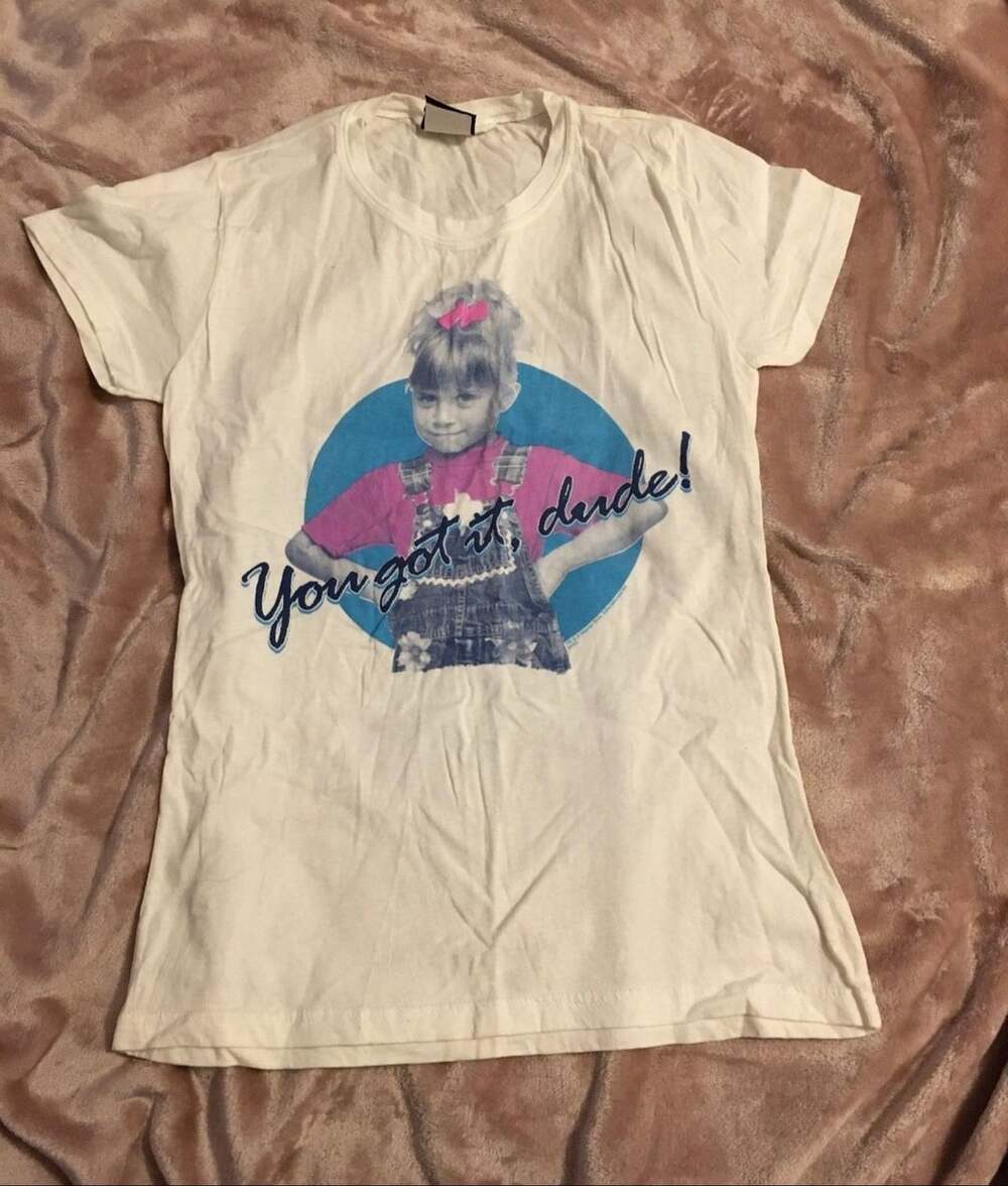 Full House Michelle “You Got It Dude” juniors T-Shirt Size M White Cotton